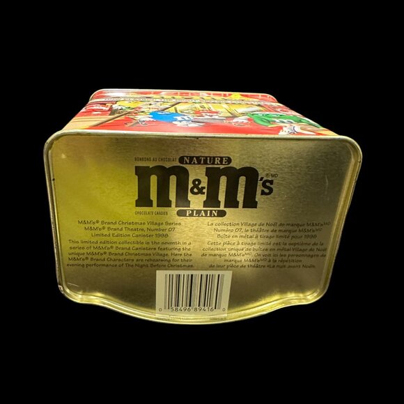 Vintage M&M's Brand Christmas Village Series Tin, Limited Edition Canister - Picture 7 of 7